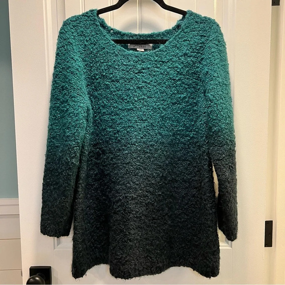 Ruff Hewn Grey - Ombre Emerald Green Chunky Sweater. Size 2 XL. - Picture 1 of 6